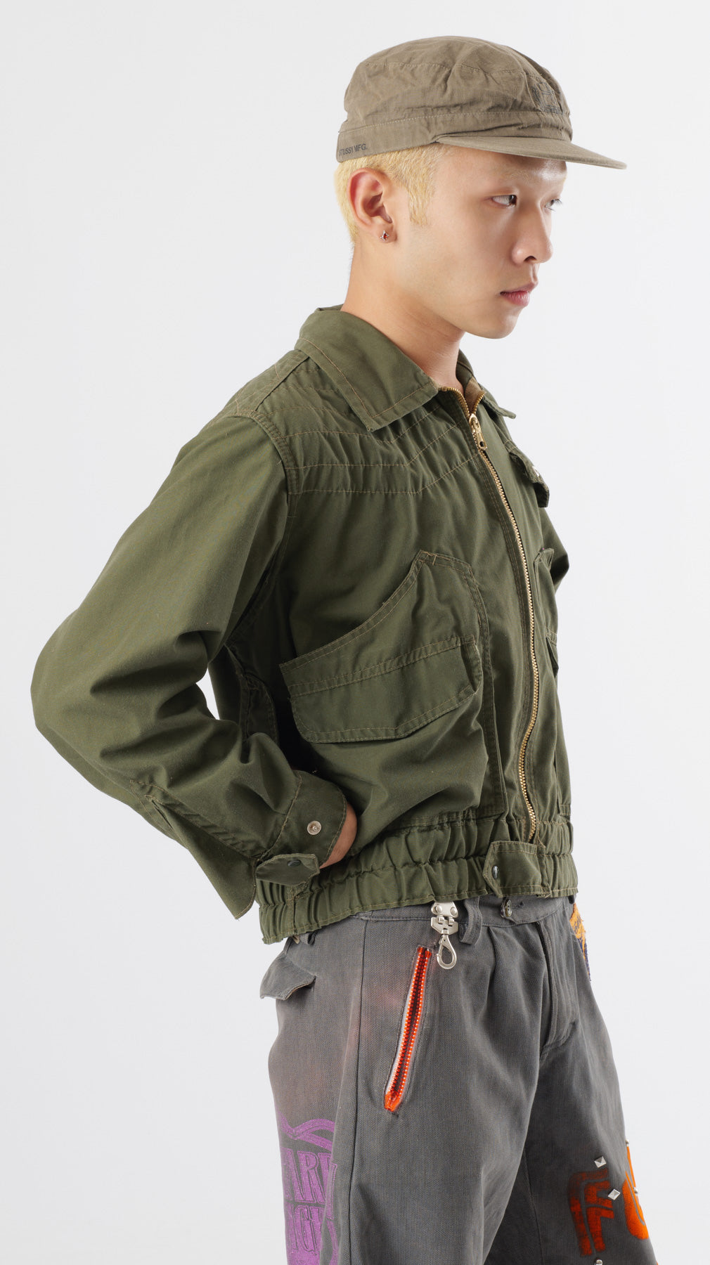 1970s Military Multipocket Jacket (M)