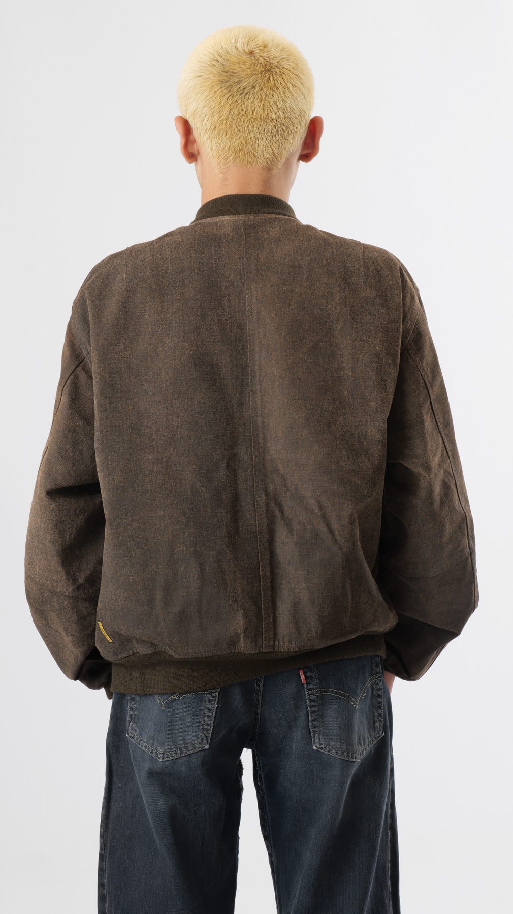 Armani 1990s Leather Bomber jacket (L)