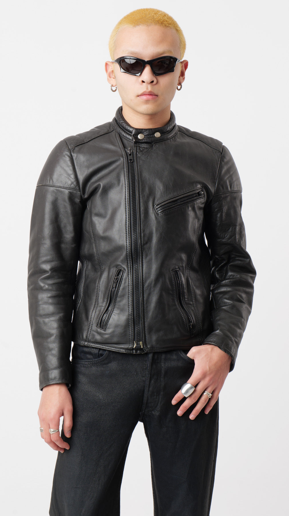 1990’s Leather Biker Jacket (M)