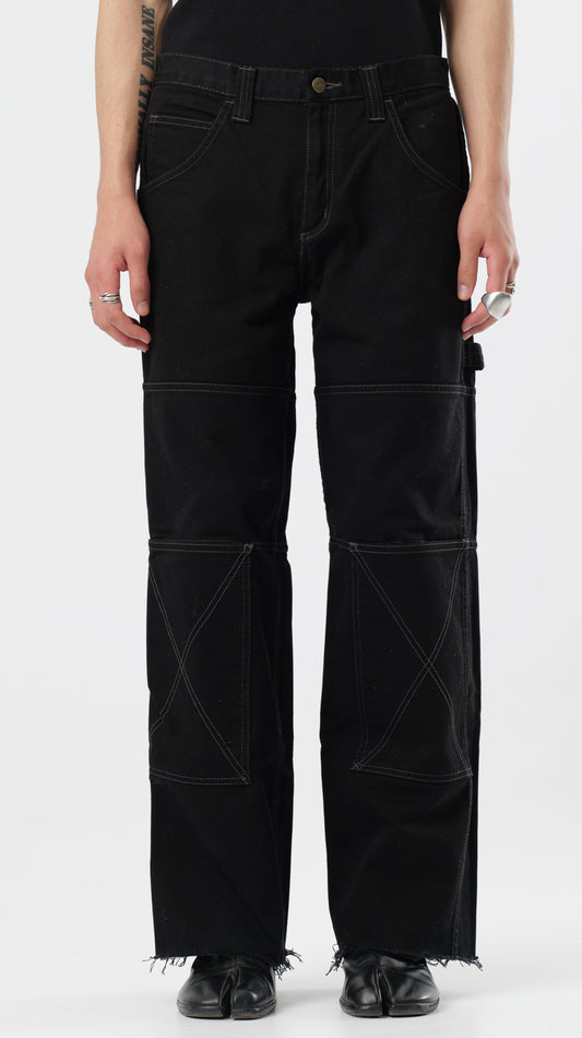 LEE PIPES 1990s CONTRAST STITCH TROUSERS (w30)