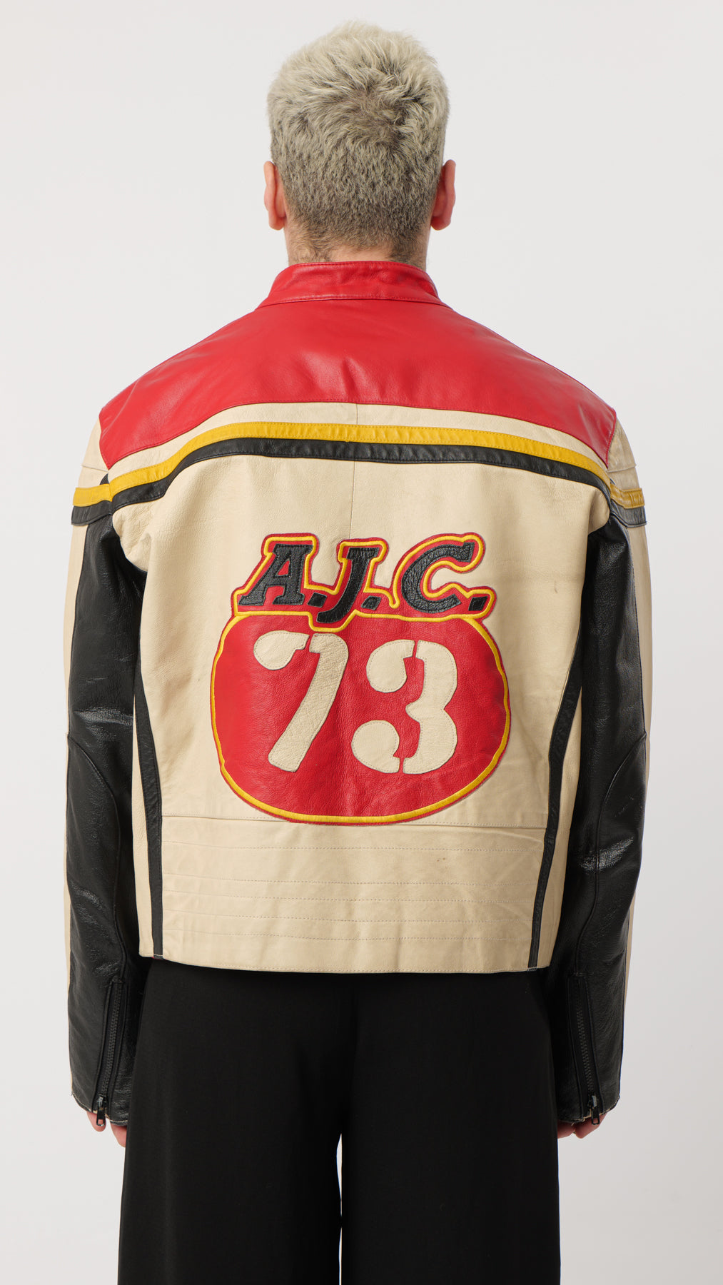 RACER LEATHER JACKET 1990s (M)