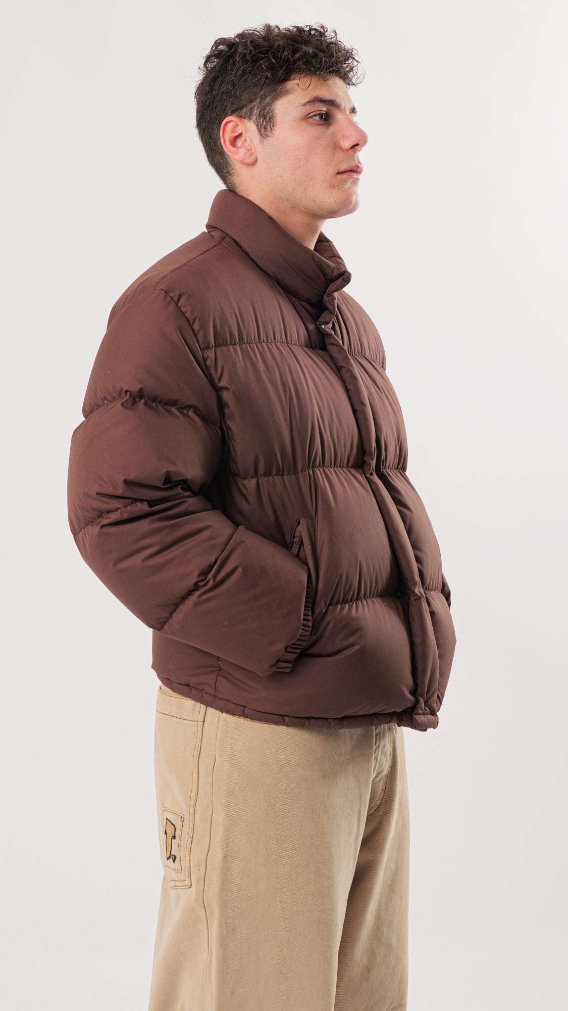 1980s MONCLER GRENOBLE BROWN DOWN JACKET (M)